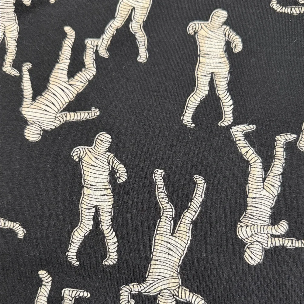 GAP Kids Black & White Mummy Halloween Pajama Set, Size 10 and Size 12.